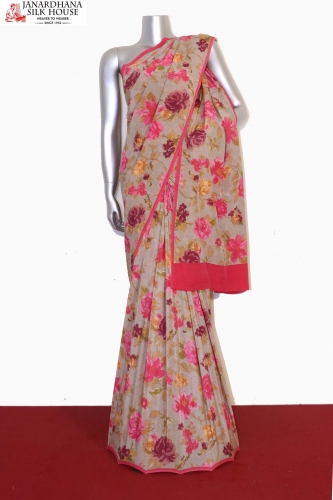 Printed Pure Crepe Silk Saree